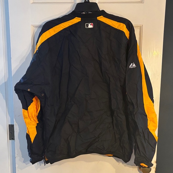 Majestic Pirates Black and Yellow Authentic Jacket - Picture 8 of 12